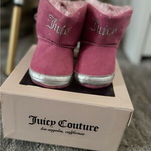 Juicy Couture Kids Boots in Pink with Silver Trim